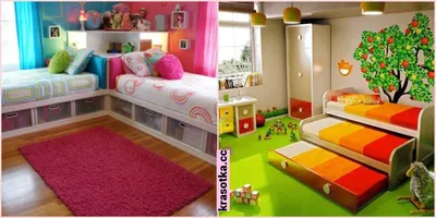 10 идей очень красивого и практичного дизайна детской комнаты для двоих и  больше детей