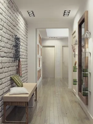 Домашний кабинет с кирпичной стеной — фото стильных интерьеров