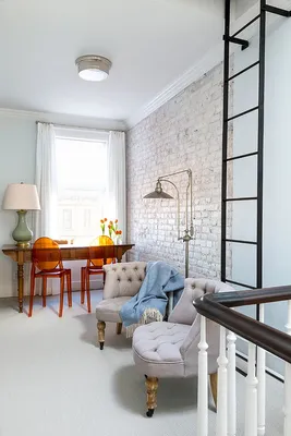Интерьер квартир с кирпичной кладкой: дизайн с декоративным красным кирпичом  фото