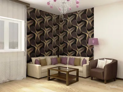 Необычный дизайн комнаты при помощи оклейки стен разными обоями