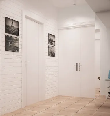 Коридор 9 кв.м в современном стиле со скандинавскими элементами ➤ смотреть  фото дизайна интерьера