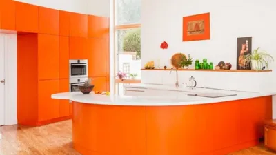 Оранжевая кухня - 86 фото идей красивого оформления дизайна