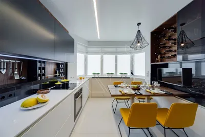 Дизайн кухни в панельном доме - 70 фото
