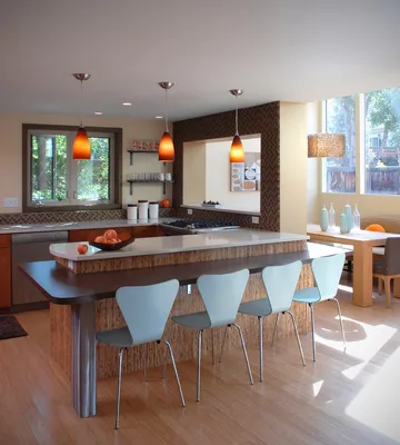 Дизайн интерьера кухни с барной стойкой - 8 фото примеров