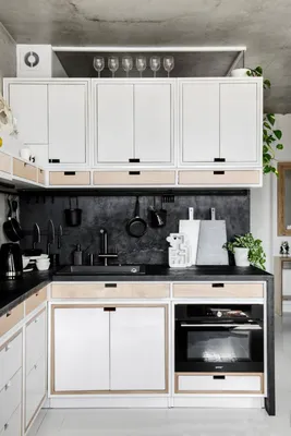Черно-белая кухня 2023 года: 88 фото новинок белый глянцевый верх, черный  низ, столешница, стены, плитка и фасады