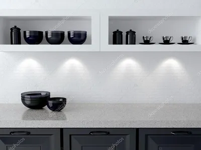 Белый и черный дизайн кухни . стоковое фото ©kosheen 51857647