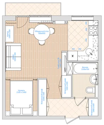 Новыйl Современный Дизайн квартиры-студии. 150+ Фото Идей для интерьера |  Дом, Планы небольших квартир, План маленького дома