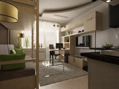 Дизайн гостинной однокомнатной квартиры » Современный дизайн на Vip-1gl.ru