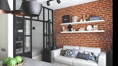 Дизайн малогабаритной однокомнатной квартиры 33 кв.м в стиле лофт - YouTube
