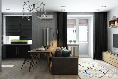 Дизайн-проект однокомнатной квартиры 33 кв. м