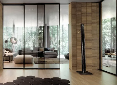 Дизайн комнат со стеклянной перегородкой