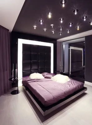Натяжной потолок в спальне - 80 свежих решений сочетания дизайна