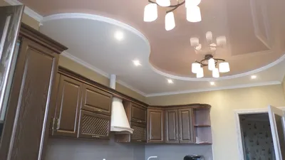 КОМБИНИРОВАННЫЙ потолок на КУХНЕ, НАТЯЖНОЙ потолок на кухне  #ДизайнПотолкаНаКухне - YouTube
