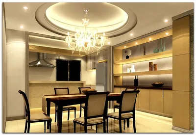 Дизайн потолка на кухне из гипсокартона - 74 фото