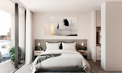 Спальни в современном стиле: светлые, темные, разного размера - 100+ фото