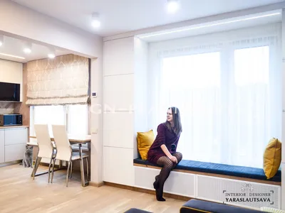 Реализованный дизайн интерьера двухкомнатной квартиры в жилом комплексе  Новая Боровая