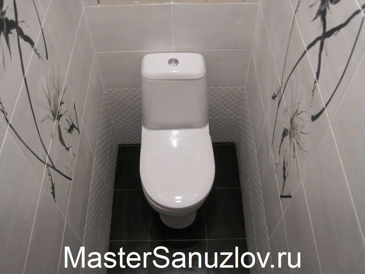 Дизайн стандартного туалета в панельном доме (48 фото)