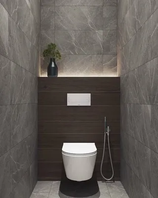 Дизайн туалетной комнаты с инсталляцией - 66 фото