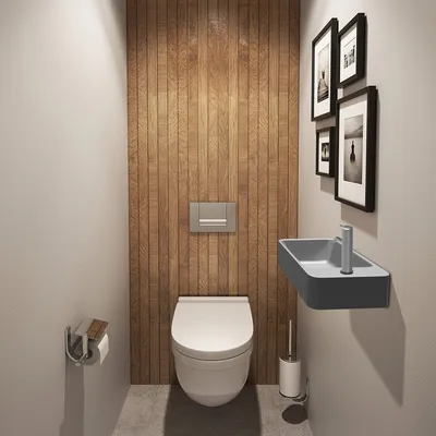 Дизайн туалета с раковиной - 71 фото