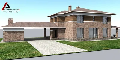 Дизайн фасада загородного дома - заказать, разработать - Архитектура АРХ1