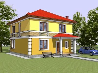 Дизайн фасада двухэтажного дома фото » Современный дизайн на Vip-1gl.ru