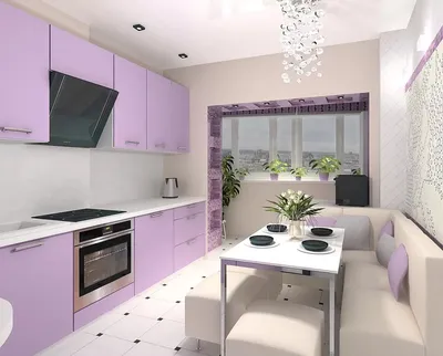 Интерьер кухни в фиолетовых тонах — идеи дизайна и сочетание цветов