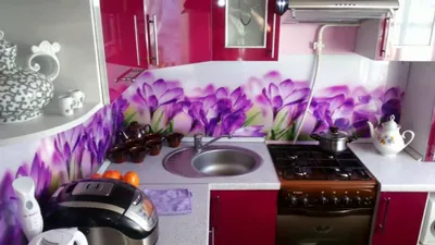 Фиолетовая кухня фото - оформление кухни в фиолетовом цвете