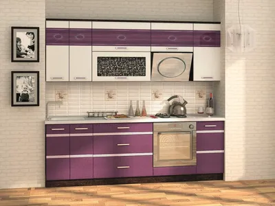 кухня Турин бело-фиолетовая - Mebeldarom