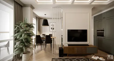 Дизайн интерьера трехкомнатной квартиры в классическом стиле в ЖК Маяк  Минска | Студия М5