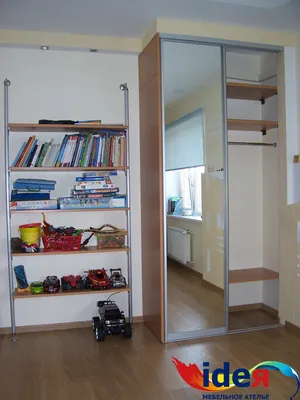 Двухъярусная кровать + встроенный шкаф-купе + полки в детскую комнату -  Мебельное ателье - Идея