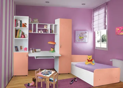 Детские стенки с кроватью для маленьких комнат