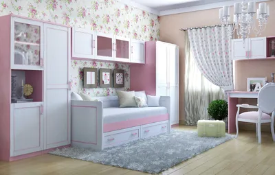 Аква Родос Детская мебель «VOYAGE 1» розовый купить с доставкой по Москве и  области