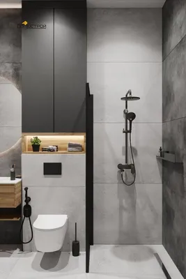 Дизайн ванной комнаты с душевой кабинкой - 68 фото