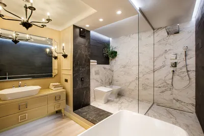 Выбираем дизайн для ванной комнаты с угловой ванной