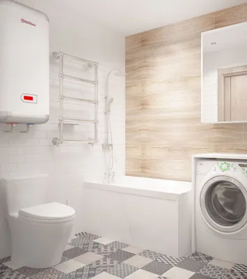 Ванная комната 3 кв.м в современном стиле ➤ смотреть фото дизайна интерьера