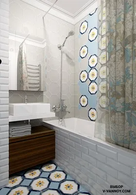 Примеры модной плитки для маленькой ванной комнаты 2023: 50 фото