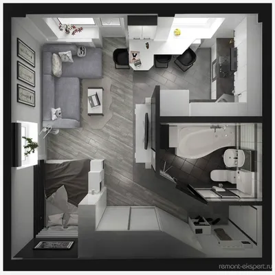 Дизайн однокомнатной квартиры фото современных интерьеров