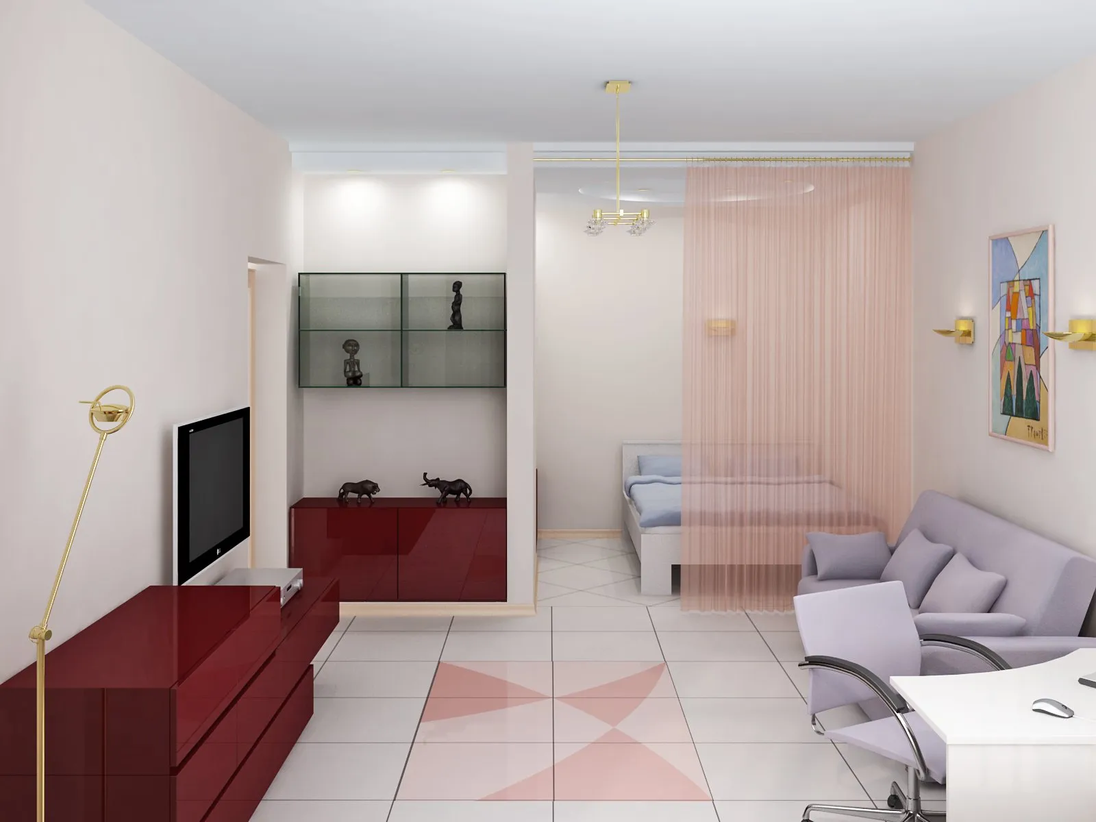 Идея однокомнатной квартиры: Индивидуальный дизайн однушки с отдельной кухней – ReRooms.ru