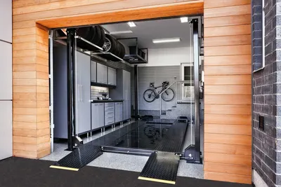Дизайн гаража в частном доме - 63 фото