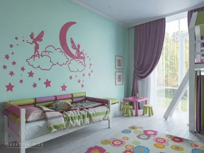 Покраска комнаты для девочки - 71 фото