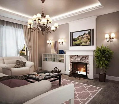 Дизайн-интерьер гостиной в частном доме: 100+ фото