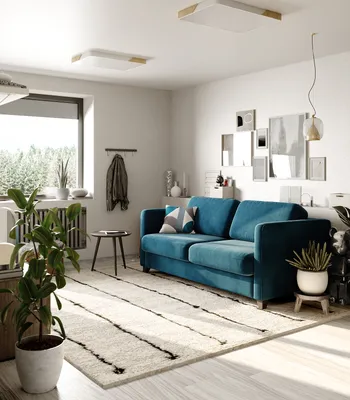 Интерьер гостиной в однокомнатной квартире — фабрика современной  дизайнерской мебели SKDESIGN