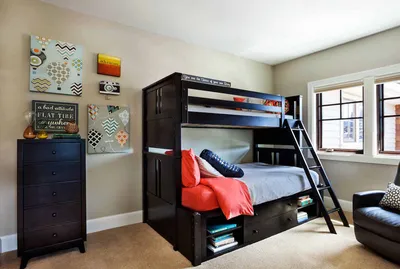 Дизайн детской комнаты для двух мальчиков - 80 фото интерьеров