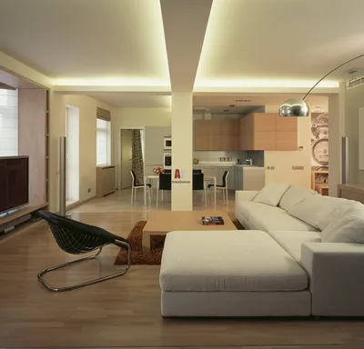 Дизайн интерьера квартиры-студии в минимализме для молодого человека