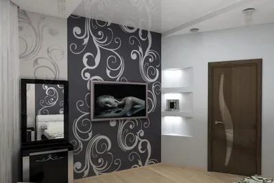 Дизайн спальни комбинированные обои » Картинки и фотографии дизайна  квартир, домов, коттеджей
