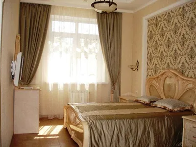Комбинированные обои в дизайне спальни — фото интерьеров
