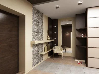Дизайн коридора в квартире с комбинированными обоями двух цветов: реальные  фото
