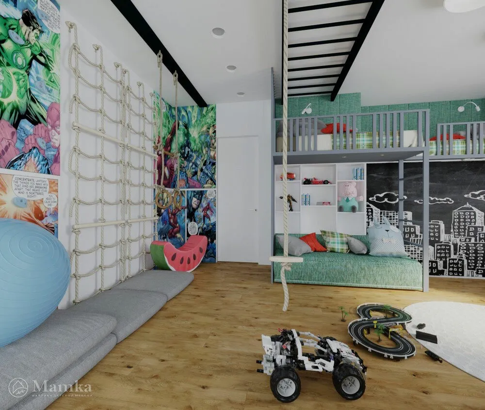 Планировка и создание проекта детской комнаты 10 кв.м