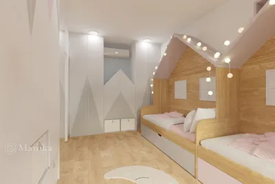 Универсальный дизайн детской спальни для двоих детей ⋆ Фабрика мебели  «Mamka™» ᐈ Эксперт детского пространства