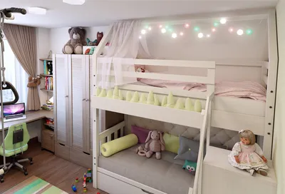 Дизайн детской комнаты с двухъярусной кроватью - статьи про мебель на  Викидивании